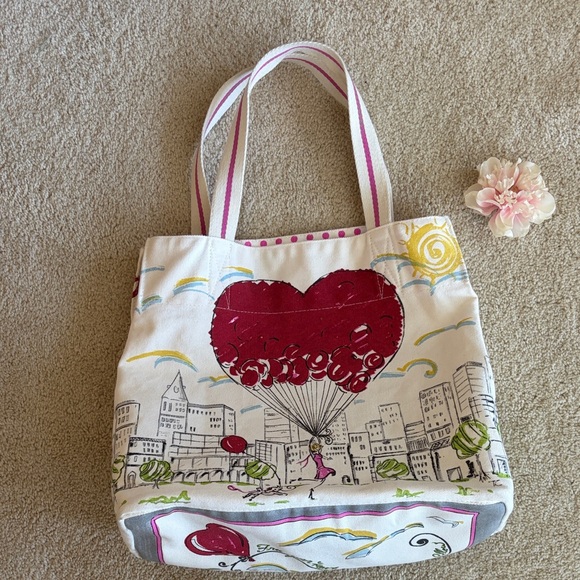 Brighton Handbags - Brighton canvas tote Free Your Heart city-scape